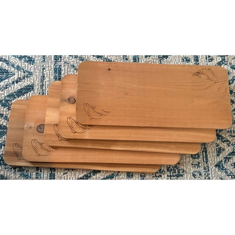 One Wooden Rectangular Cutting Boards, Animal Theme, Medium Brown. 5 available